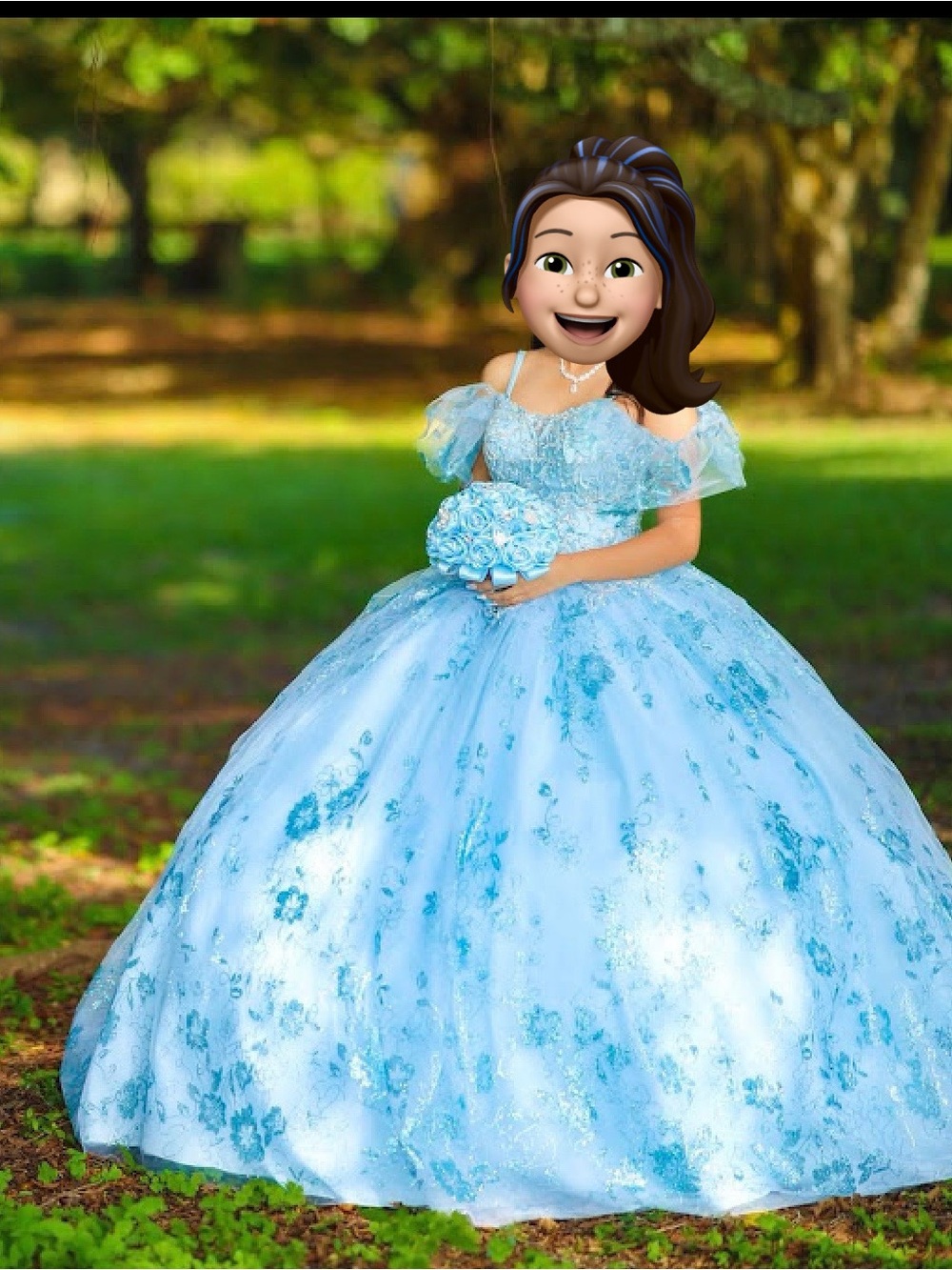 Stylish Light Blue Princess Ball Gown